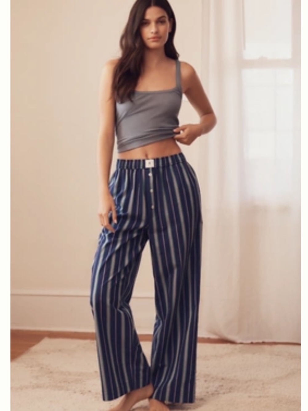 Anthropologie The Wren Boxer Pants in Kelly Green Stripe